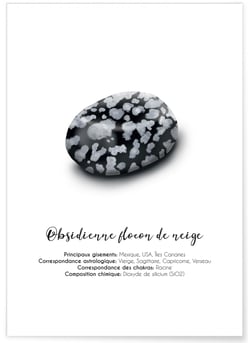 Affiche Obsidienne flocon de neige | A3 : 29,7x42cm