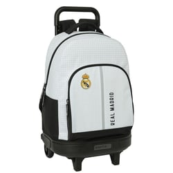 Sac à dos à roulettes Real Madrid Blanc 45 CM Trolley Haut de Gamme
