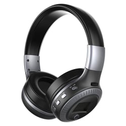 Casque Audio Bluetooth Pliable Avec Micro FM Et Écran Pour Smartphones Gris YONIS