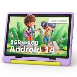 Tablette enfant KOTSREN Android 14 IPS HD Violet 10 pouces