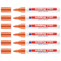Marqueur peinture pointe moyenne 2-4 mm - EDDING - Orange - Lot de 6