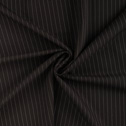 Tissu Gabardine Rayé sur fond Noir