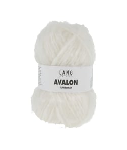 Pelote de laine AVALON – Lang Yarns - Laine mérinos extrafine Superwash - Douceur mystique & tenue structurée 0094 Ecru
