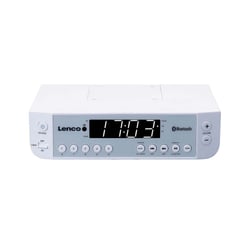 Lenco Radio de Cuisine Bluetooth/FM avec Écran d'Affichage LCD Modèle KCR-100 Blanc