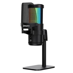 Microphone RGB Rotatif 360° Pour Gaming Podcast Avec Filtre Anti-Pop Amovible YONIS