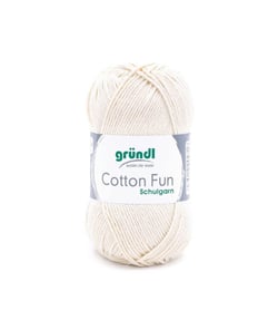 Fil à tricoter COTTON FUN - Gründl - certifié Oeko-Tex 02 Ecru