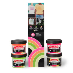 Kit de démarrage pour sérigraphie sur tissu - fluo + phosphorescent- Speedball