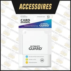 Ultimate Guard 10 intercalaires pour cartes Card Dividers taille standard Blanc