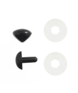Lot de Nez en Plastique 12 mm pour Chats - Ajoutez une Touche Amusante à Vos Créations Artisanales - Lot de 10 pièces - Trimits Noir