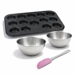 Set de 4 ustensiles de pâtisserie moule à gâteaux bol spatule Black mettallic Black mettallic Zenker  Black mettallic