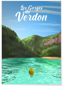 Affiche Les Gorges du Verdon | A3 : 29,7x42cm