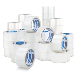 Lot de 48 rouleaux de ruban adhésif d'emballage Rapesco - Uni - Plastique - FBP_rapesco_8 - Transparent - 50 mm x 60 m