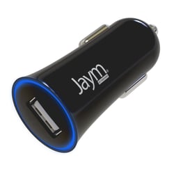 Jaym Chargeur Voiture USB-A 5W 1A Compact et Léger avec Parasurtenseur Noir