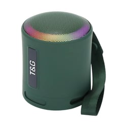 Enceinte Bluetooth Portable LED Multicolore Sans Fil Subwoofer Avec Lumière RGB Vert YONIS