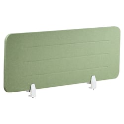 Séparateur de Bureau Vert en PET Acoustique Recouvert de Tissu 120 x 40 cm avec Pinces de Fixation
