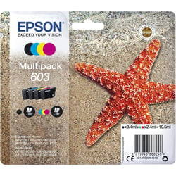 Pack 4 Cartouches Jet d'Encre N° 603 Cyan Magenta Jaune Noir EPSON
