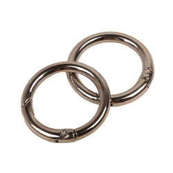 Lot de 2 anneaux de sac métal 33,4mm gris foncé