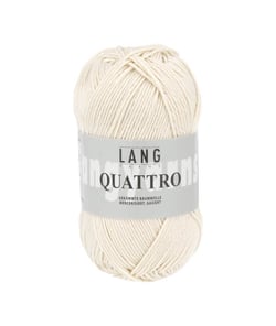 Fil à tricoter 100% coton QUATTRO - Lang Yarns 94 Blanc
