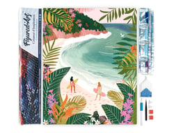 Diamond Painting Broderie Diamant Figured’Art 40x50cm toile entière roulée avec diamants carrés - Baie tropicale