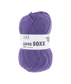 Pelote à tricoter SUPER SOXX 4 fils - 100 Gr - Lang Yarns - La laine à chaussettes incontournable 0146 Violet