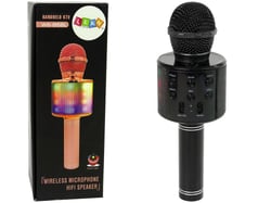 Microphone Sans Fil USB Enceinte Karaoké Enregistrement Modèle WS858 Noir
