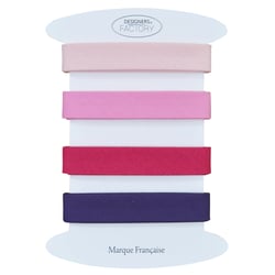 Lot de 4 Biais coton unis - 2 mètres par couleur - designers-factory (Lot E)