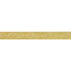 Masking tape 1,5 cm Coeur doré