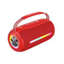 Enceinte Bluetooth Portable 20W Son Stéréo 3D Extérieur Lumineuse LED RGB Fonction TWS Rouge YONIS
