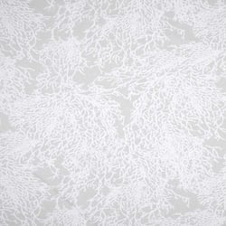 Tissu Toile Savoie enduit blanc Calédonie sur fond Gris clair - Au mètre