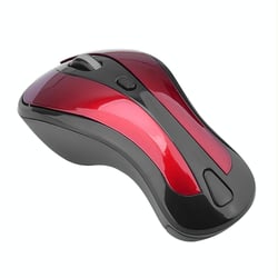 Souris Sans Fil Ultra-Minces 1600 DPI 7 Boutons Ergonomique Gaming Blanc Rouge Noir + Rouge YONIS