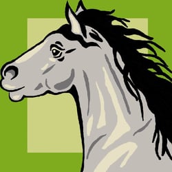 LUC - Kit canevas Soudan 25x25cm Cheval