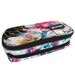 Trousse Fleurs Aquarelle 23 CM - 2 compartiments