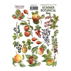 Planche de stickers couleur embelissement Fabrika Decoru SUMMER BOTANICAL DIARY 191