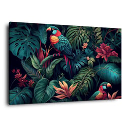 Tableau sur toile perroquets 45x65 cm