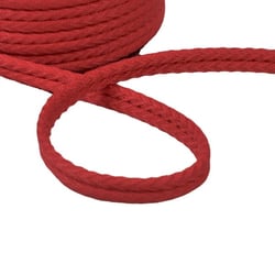 Bobine 20m double cordon chevrons 10mm bordeaux