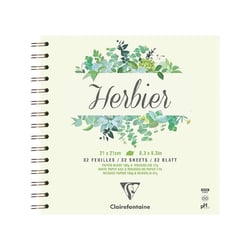 Carnet à spirale Herbier - 21x21cm - 64 pages - Clairefontaine