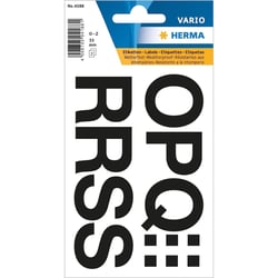 Lettres - Stickers - Autocollant - 33mm diamètre - O à Z - Majuscules - Très grande taille