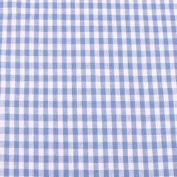 Tissu Rayures  Petits carreaux 5 mm Bleu ancien