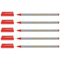 Lot de 5 feutres fins EDDING Office Liner - Rouge - Pointe 0,3 mm