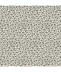 Tissu coton Petites Fleurs de 150 cm de largeur Blanc/marron Blanc vendu par 50 cm