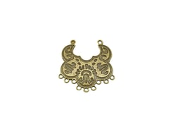2 Pendentifs connecteurs petit plastron ethnique en métal bronze 41*38mm