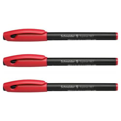 Lot de 3 Feutres Fineliner 0.4 mm - SCHNEIDER - Rouge - Topliner 967
