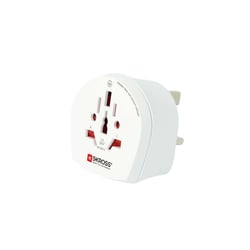 Skross Adaptateur de Voyage Prise Mondiale vers Royaume-Uni 12A Blanc