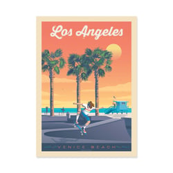 Affiche 30x40 cm - Los Angeles Venice Beach - Olahoop Travel Posters