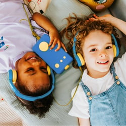 Lunii - Pack Voyage Ma Fabrique à Histoires Bleue et son Casque audio assorti Bleu