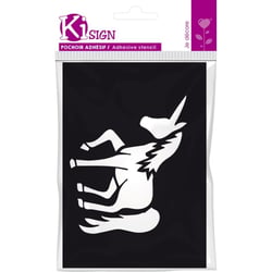 Ki-Sign - Pochoir adhésif Bébé Licorne 7x10 cm