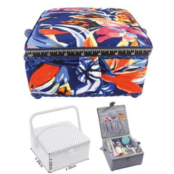 Boîte à couture carrée L20xH11cm gaïté d'été