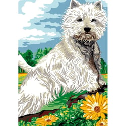 Princesse - Canevas antique Westie 32x50 cm