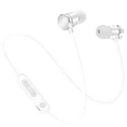 Écouteurs Bluetooth 5.0 Intra-Auriculaires Micro HD Téléphones Argent YONIS