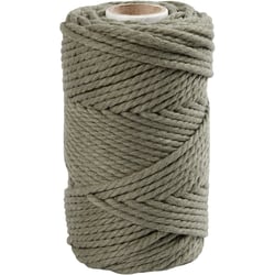 Cordon pour macramé, L : 55 m, d 4 mm, vert mousse, 330 gr/ 1 rouleau